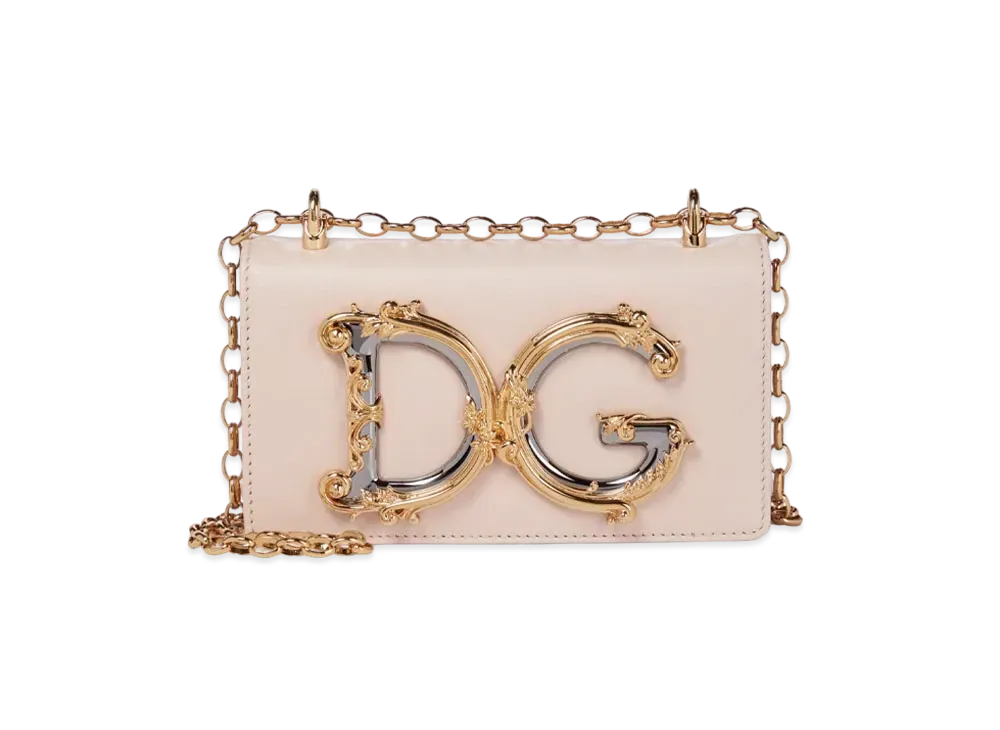 Dolce&Gabbana DG Girls Phone Bag Calfskin "Pale Pink"