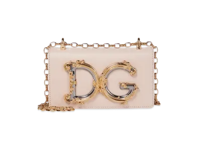 Dolce&Gabbana DG Girls Phone Bag Calfskin "Pale Pink"