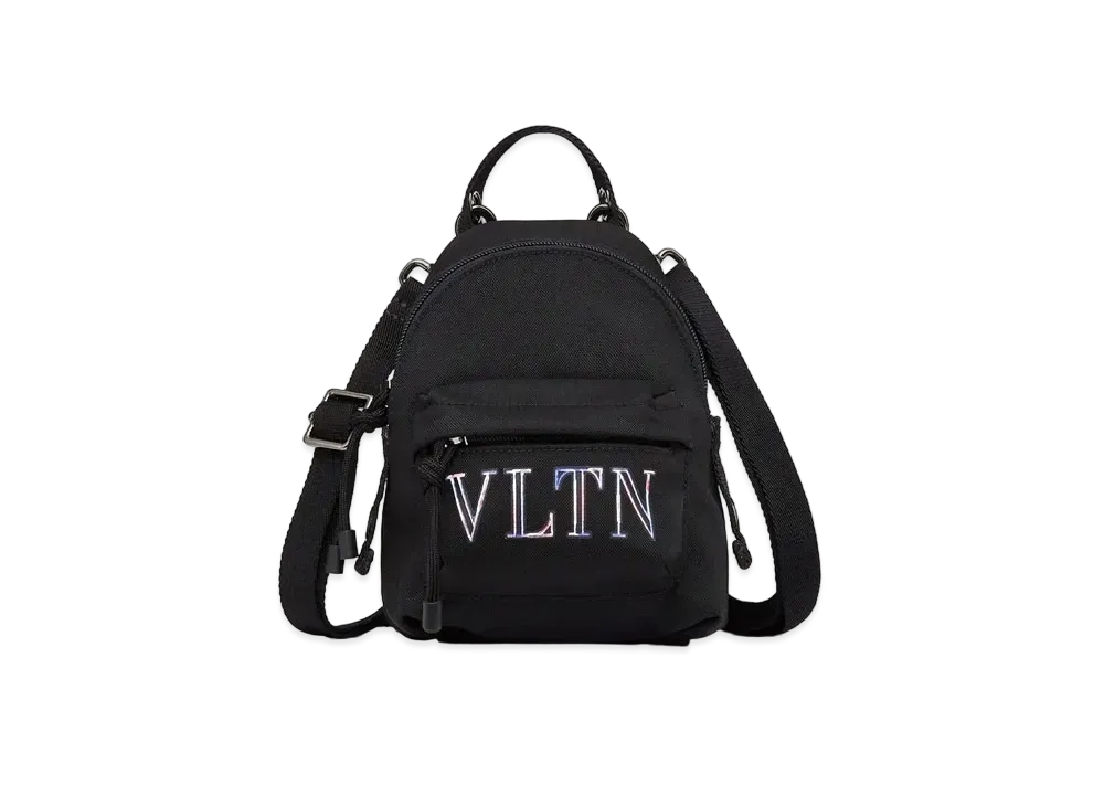Valentino Neon VLTN Nylon Mini Backpack "Black/Multicolor"