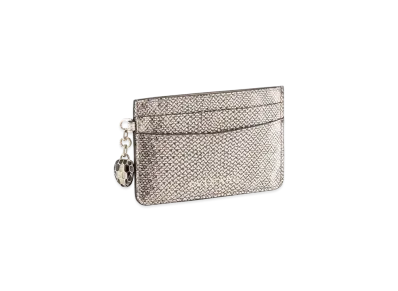 BVLGARI Serpenti Forever Card Holder "Beige"