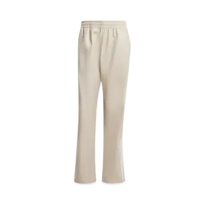adidas Faux Leather Addicolor Three Stripes Firebird Tracksuit Pants "Wonder Beige"