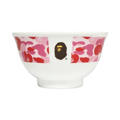 A BATHING APE ABC Camo Rice Bowl "Pink"