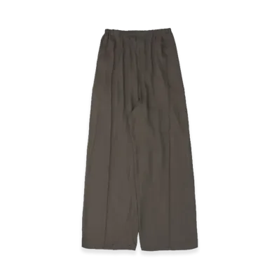 YOKE Modal Twill Front Flat 1pleated Easy Trousers "Charcoal"