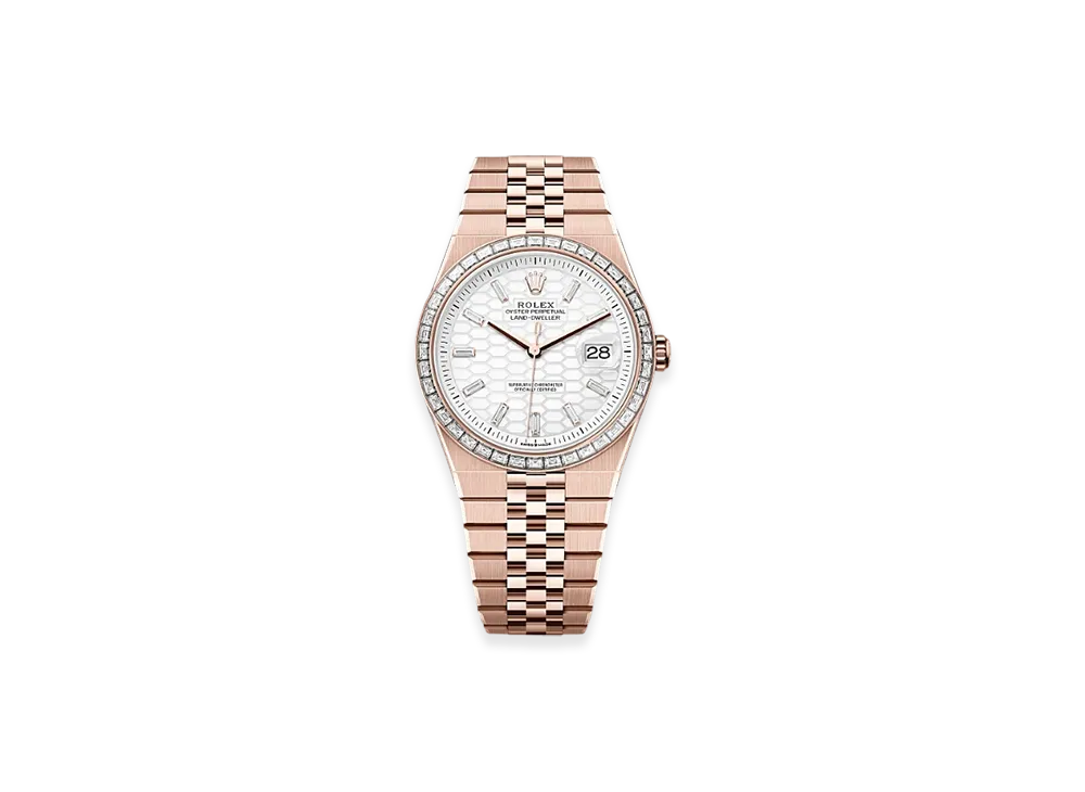 ROLEX Land-Dweller 40mm Everose Gold Diamond 127385TBR "Intense White"