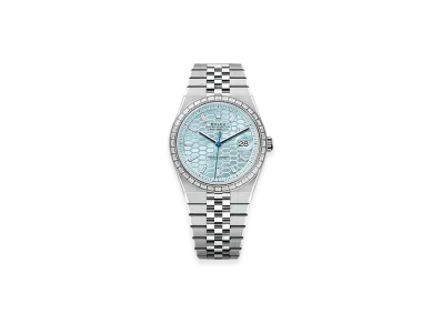 ROLEX Land-Dweller 40mm Platinum Diamond 127386TBR "Ice Blue"