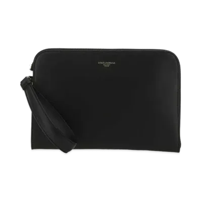 Dolce&Gabbana Mon-Reale Pochette Calfskin Logo "Black"