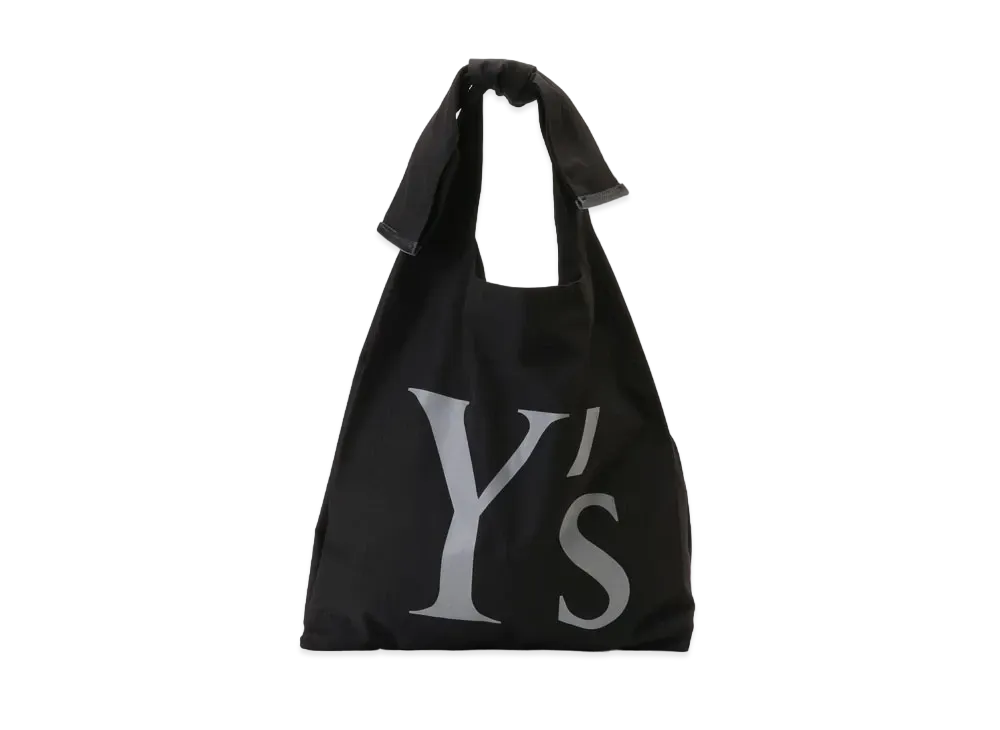 Yohji Yamamoto Y's COTTON POLYESTER LOGO TOTE BAG "Black"