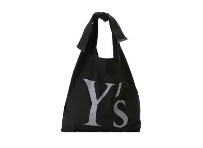 Yohji Yamamoto Y's COTTON POLYESTER LOGO TOTE BAG "Black"