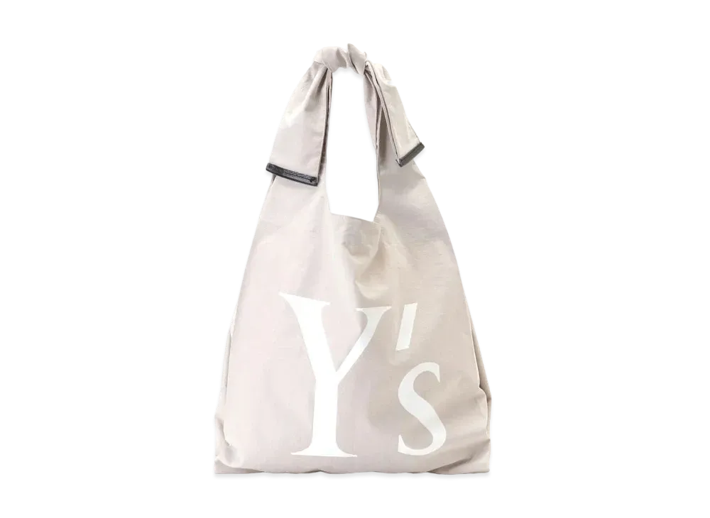 Yohji Yamamoto Y's COTTON POLYESTER LOGO TOTE BAG "Beige"