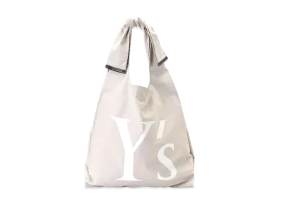 Yohji Yamamoto Y's COTTON POLYESTER LOGO TOTE BAG "Beige"