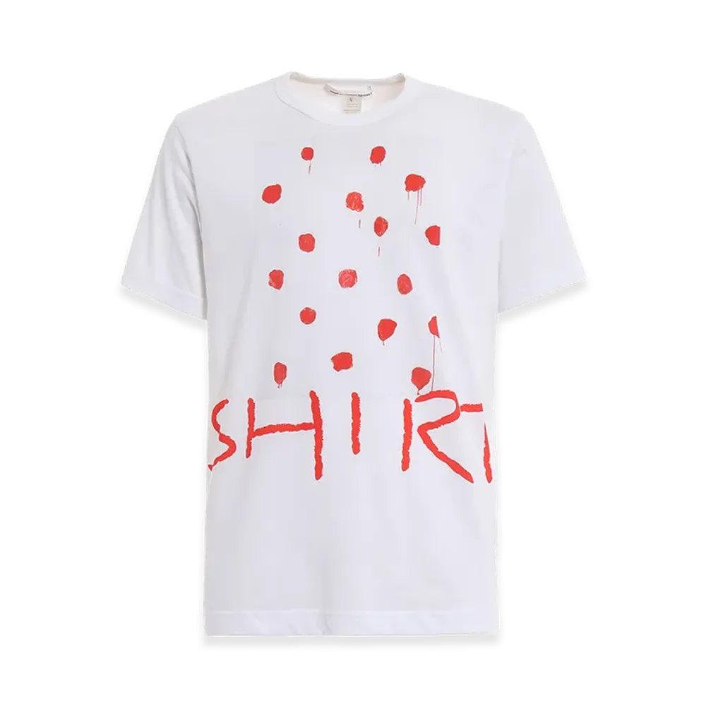 COMME des GARCONS SHIRT Print Cotton T-Shirt "White/Red"