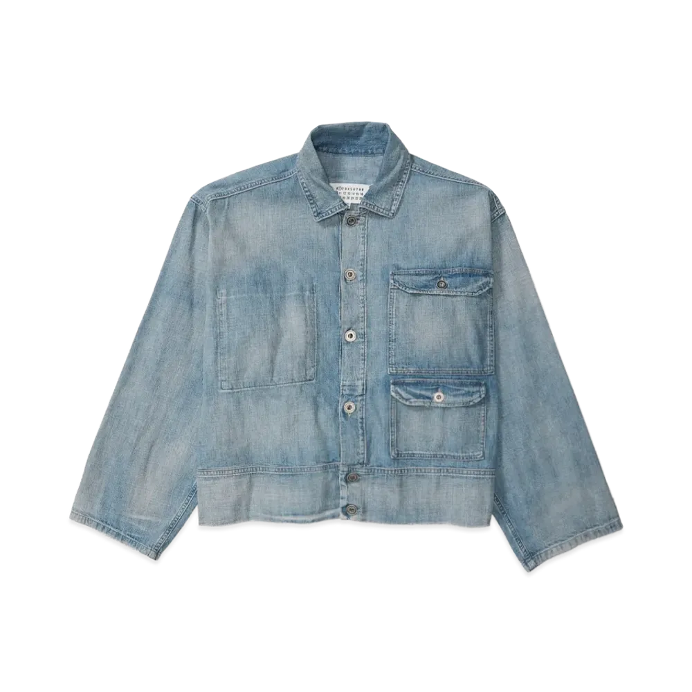 Maison Margiela Men's Denim Caban Jacket "Light Blue"