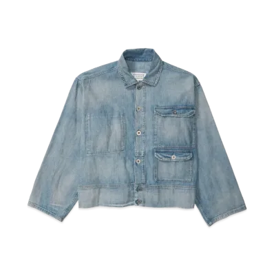 Maison Margiela Men's Denim Caban Jacket "Light Blue"