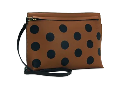 LOEWE Women's Shoulder Bag T Pouch Circle Bag "Black/Tan/Choco"