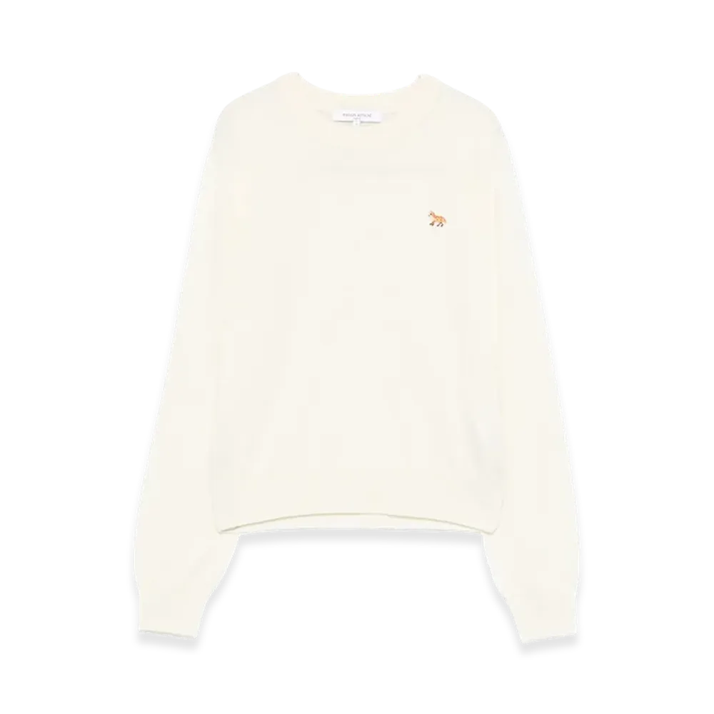 Maison Kitsune Women's Baby Fox Wool Crewneck Jumper "Beige"
