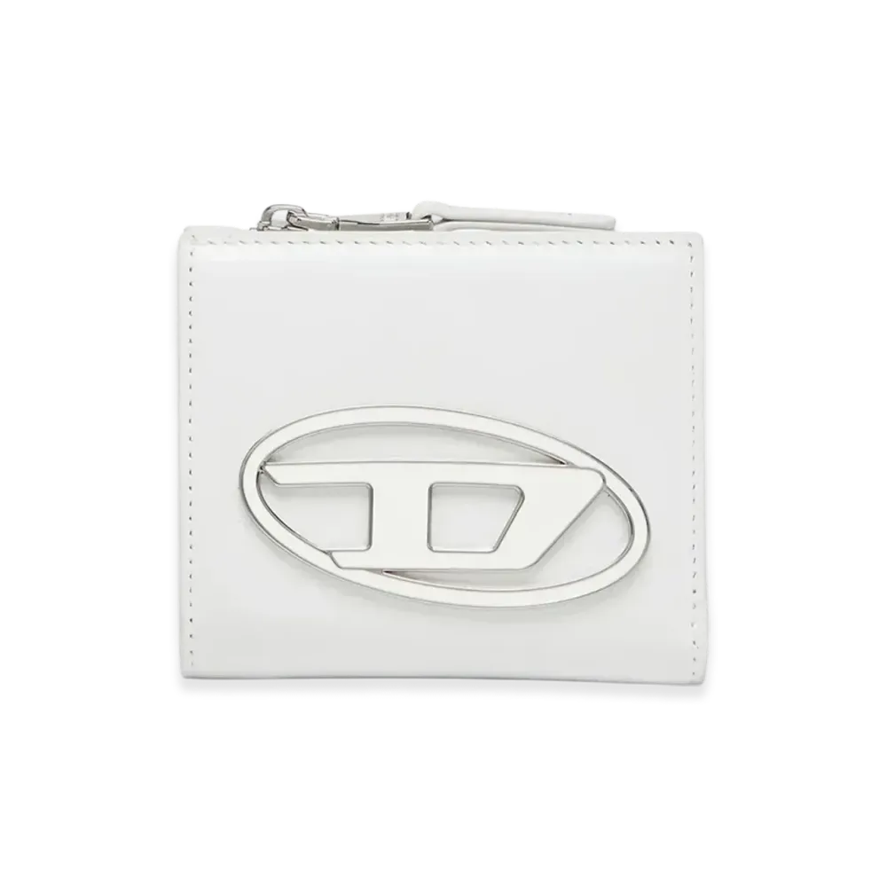 Diesel 1Dr Bi Fold Zip L Bi-Fold Wallet In Leather "White"