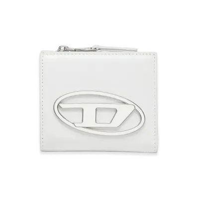 Diesel 1Dr Bi Fold Zip L Bi-Fold Wallet In Leather "White"