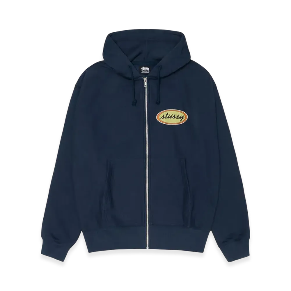 Stussy x Our Legacy Work Shop Oval Zip Hoodie "Navy"