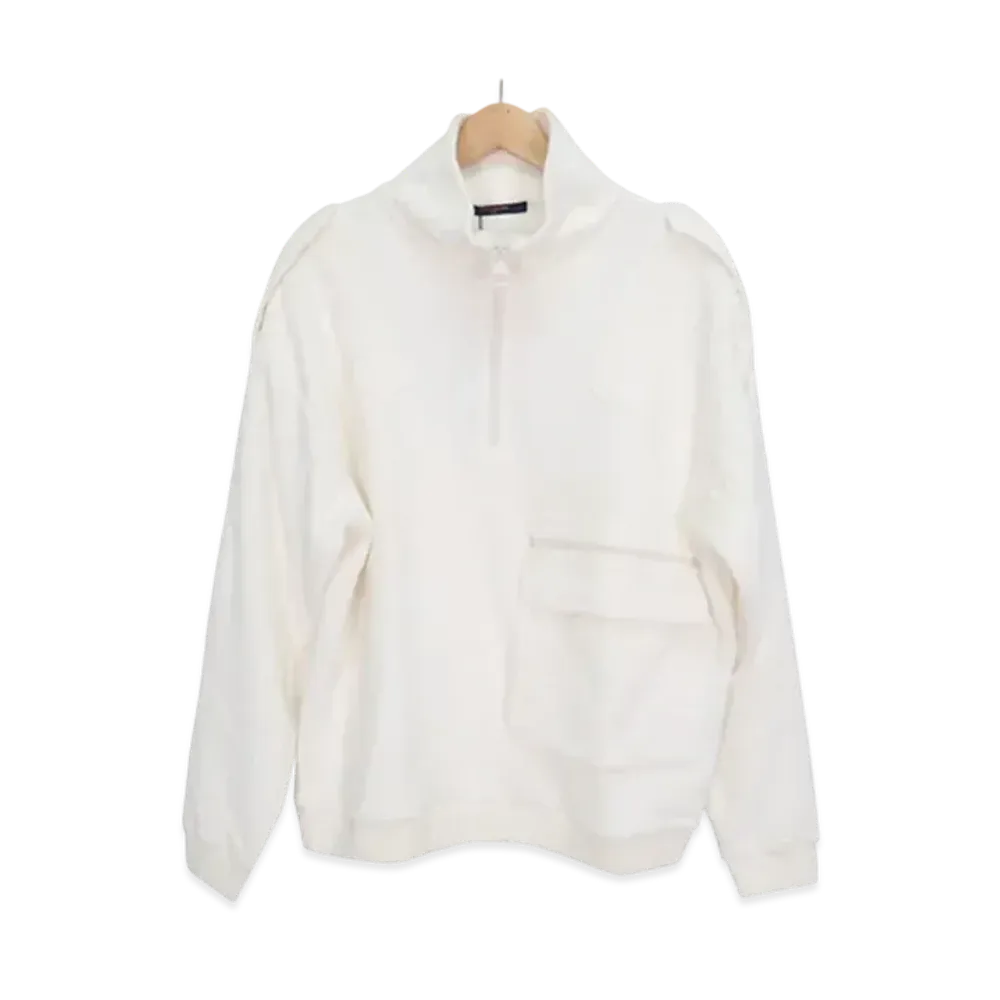 Louis Vuitton Velour Multi Pocket Half Zip "Blanc"