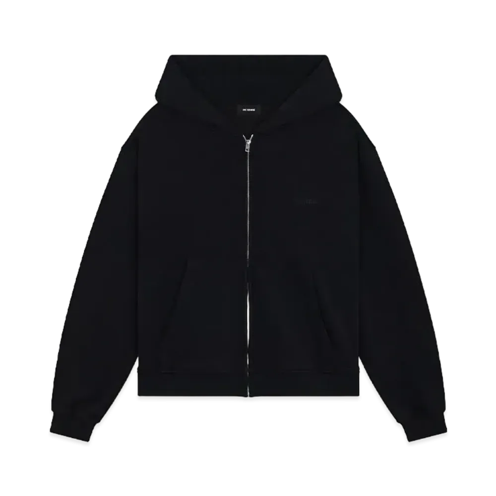 WE11DONE Dirty Washed Zip-up Hoodie "Black"