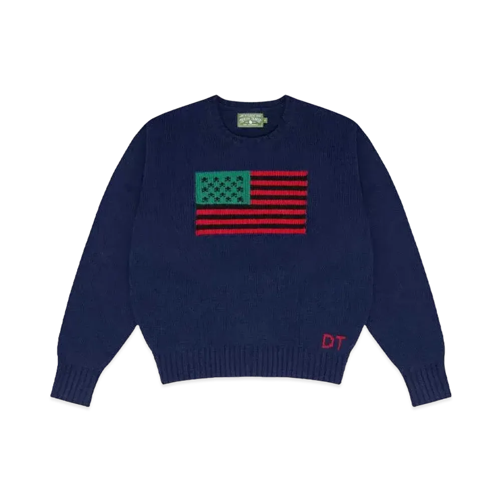 DENIM TEARS 1619 Pan African Flag Sweater "Navy"