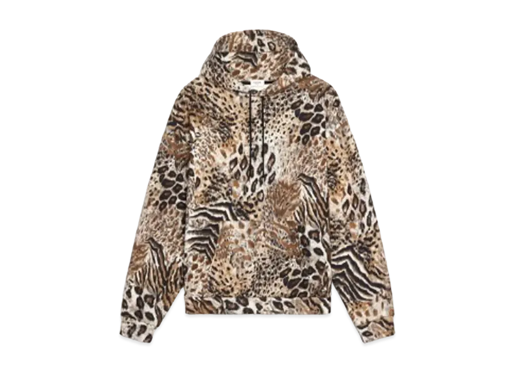 CELINE Loose Sweatshirt / Cotton Fleece "Leopard"
