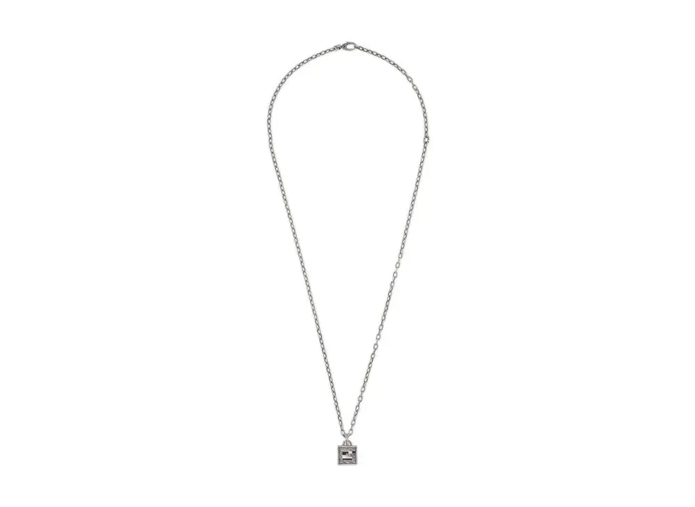 GUCCI Necklace With Square G Cross In Silver