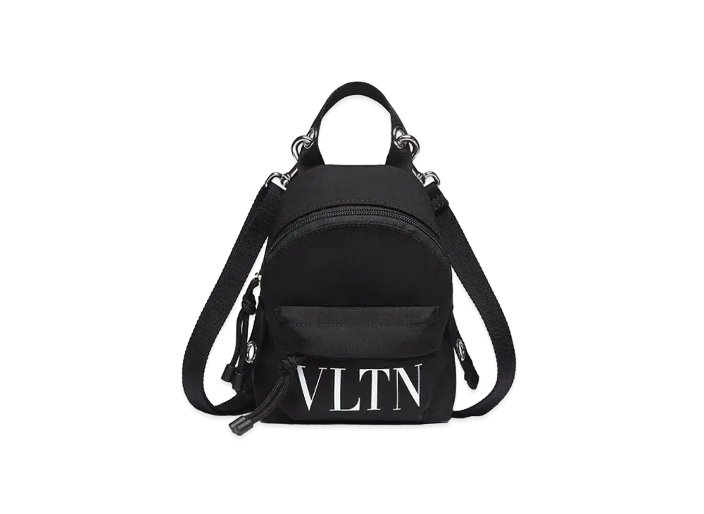 Valentino VLTN Nylon Mini Backpack "Black/White"