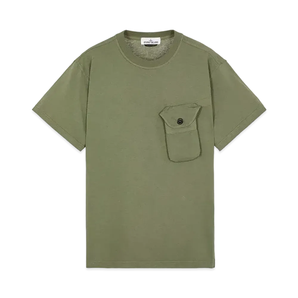 Stone Island 20144 20/1 COTTON JERSEY_LOOSE FIT "Sage Green"