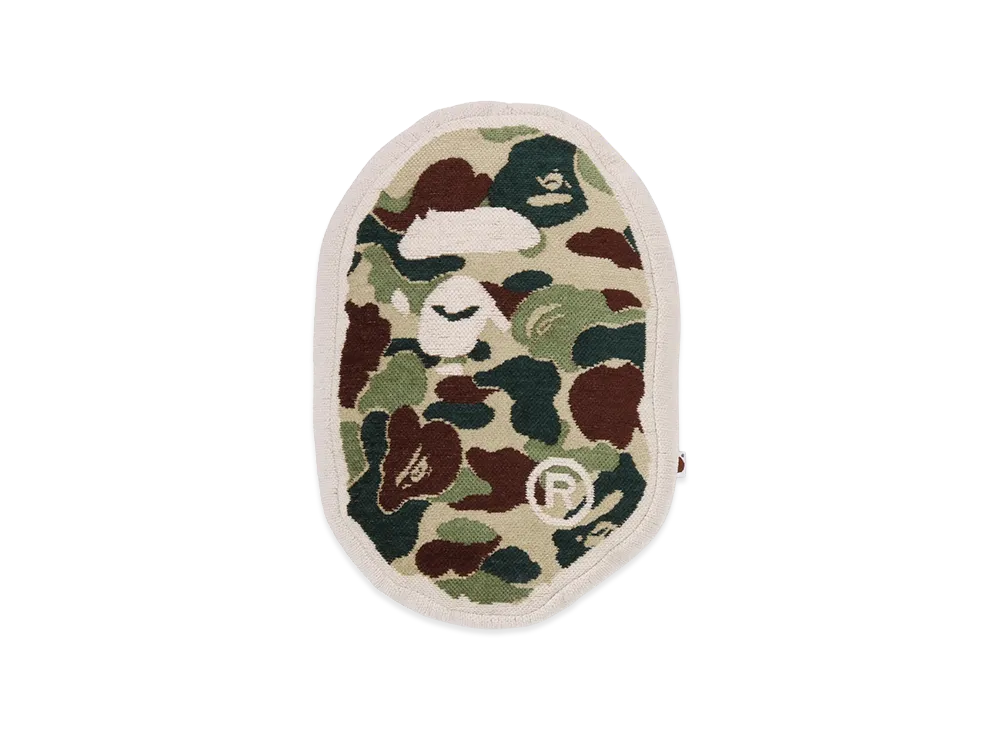 A BATHING APE ABC Camo Ape Head Cushion "Green"