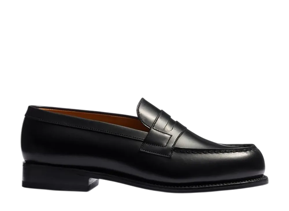 J.M.Weston Women's Signature Loafer #180 "Black Box Calf"