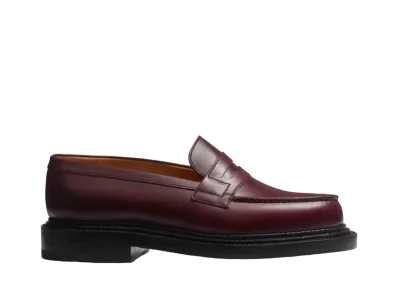 J.M.Weston Women's Triple Sole Loafer #170 D Box Calf "Toucan Burgundy" 12821281704F Triple Leather Sole
