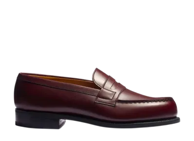 J.M.Weston Women's Signature Loafer #180 "Toucan Burgundy Box Calf"