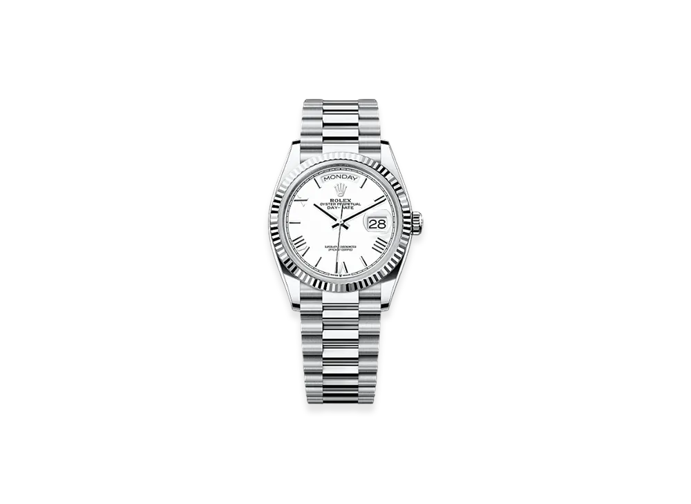 ROLEX Day-Date 36mm Platinum 128236 "White"
