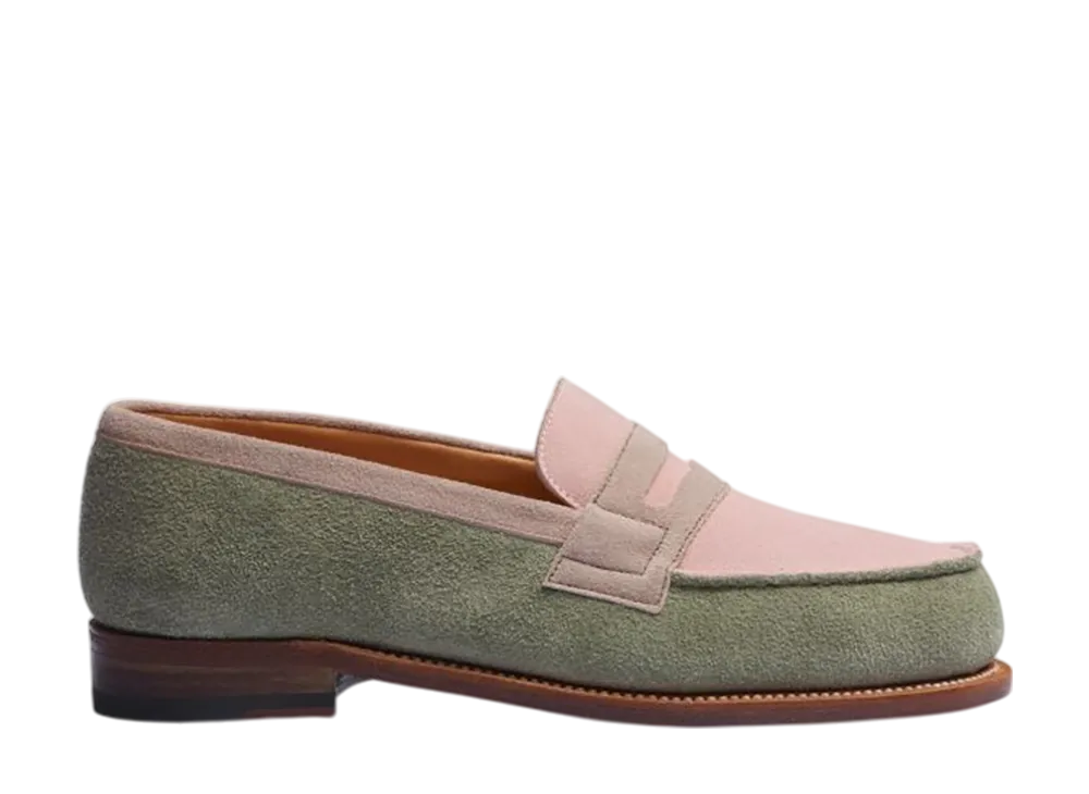 J.M.Weston Women's Signature Loafer #180 "Light Pink/Parma/Old Gold"