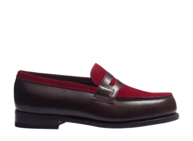 J.M.Weston Women's Signature Loafer #180 "Box Calf/Suede"