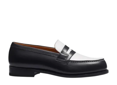 J.M.Weston Women's Signature Loafer #180 "Navy/White"
