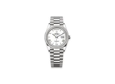ROLEX Day-Date 36mm White Gold Diamond 128399TBR "White"