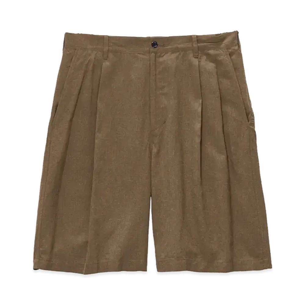 Graphpaper Linen Cupro Oversized Shorts "Brown"