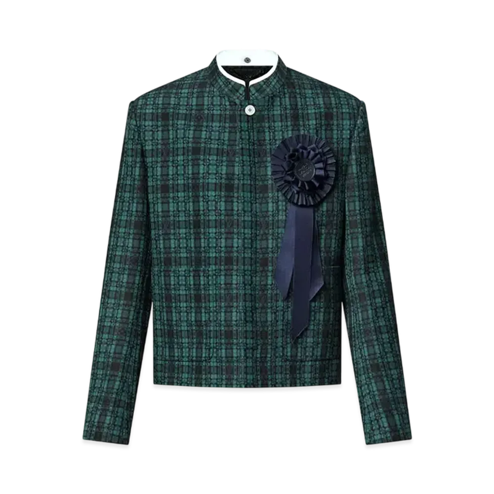 Louis Vuitton Cotton Tartan Officers Jacket "Naval Academy"