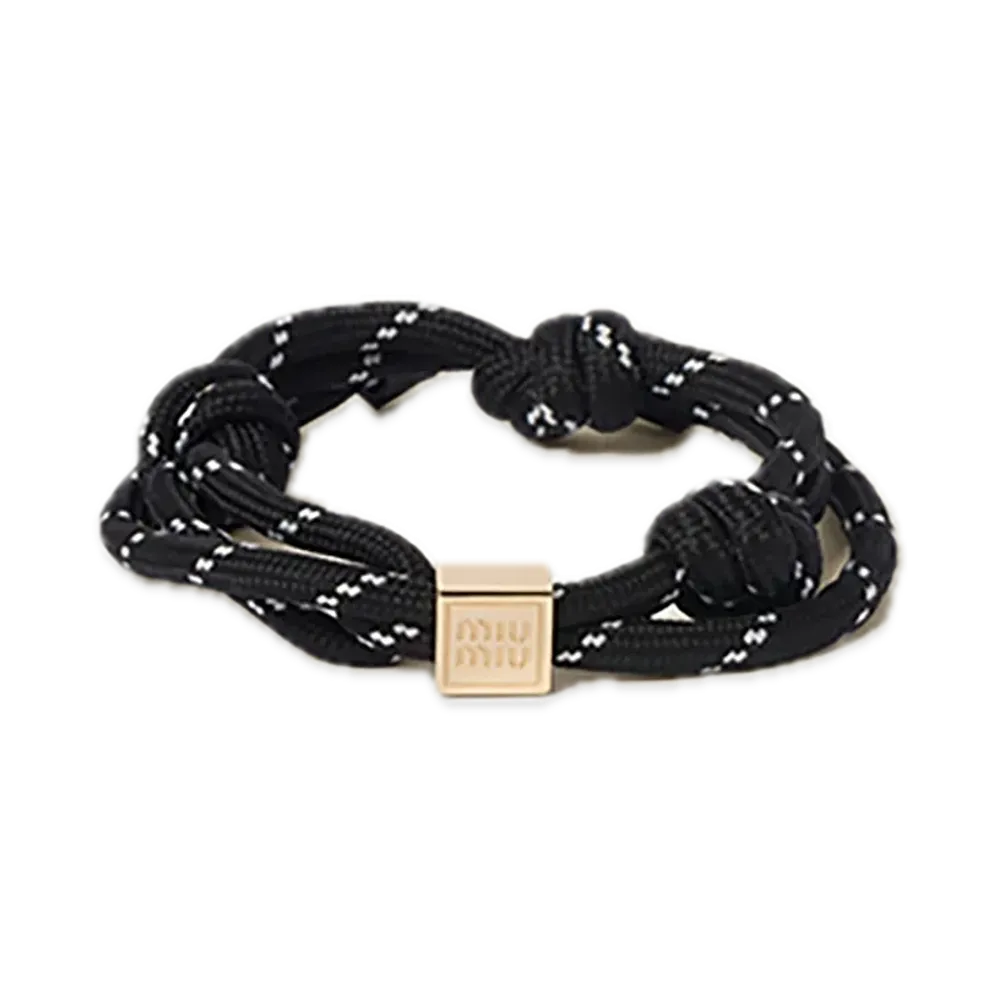 MIU MIU Cord Bracelet "Black"