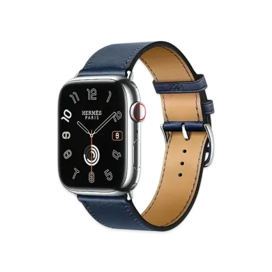 Apple Watch x Hermes Series 9 (GPS + Cellular Model) Stainless 45mm and Single Tour "Navy"