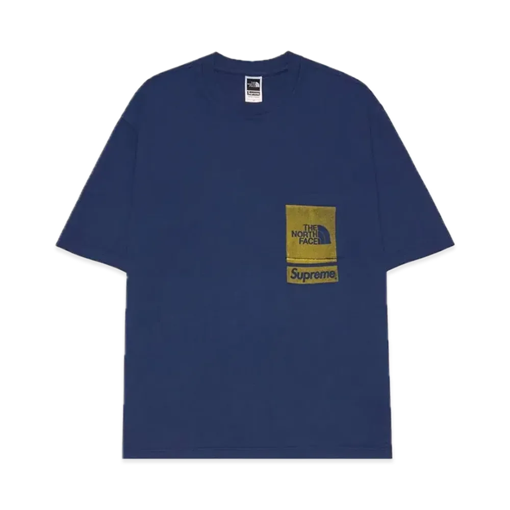 Supreme x The North Face Printed Pocket Tee "Navy"