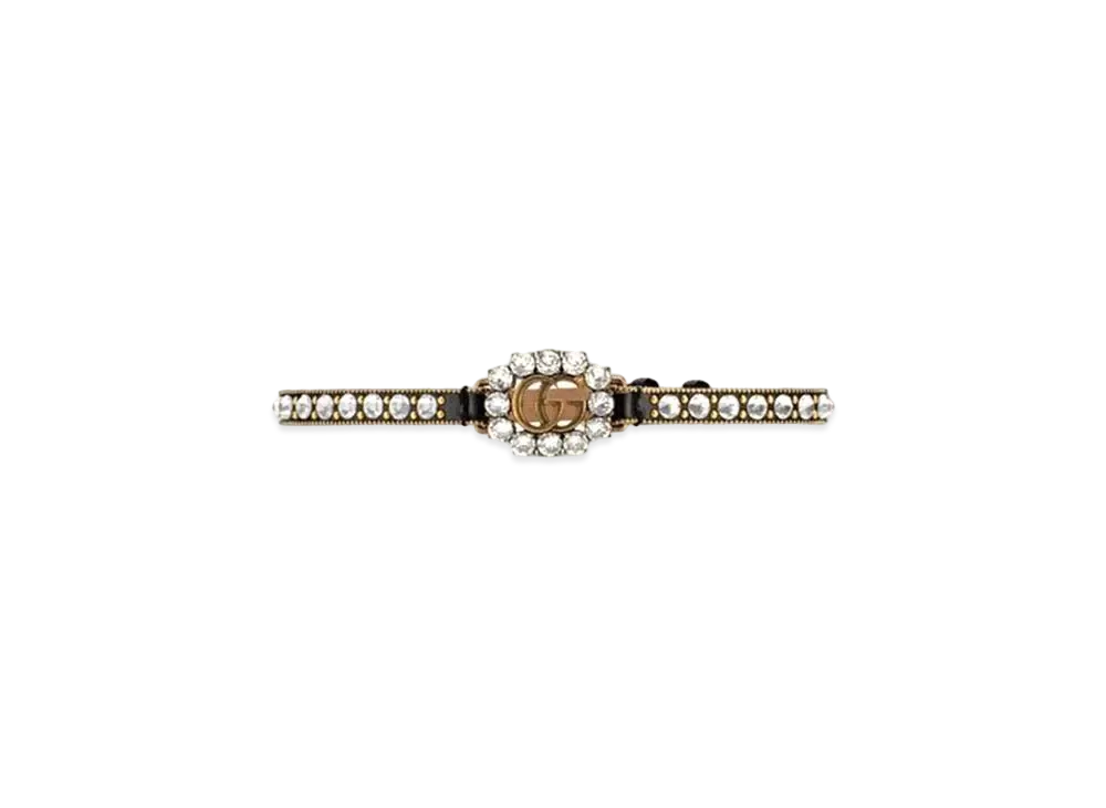 GUCCI Interlocking G Flower Pearl Necklace