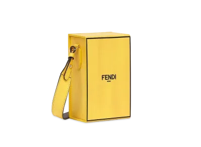 FENDI Vertical Box Leather Bag "Yellow"