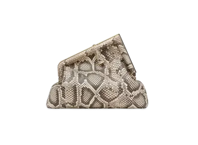 FENDI First Medium Python Leather Bag "White"