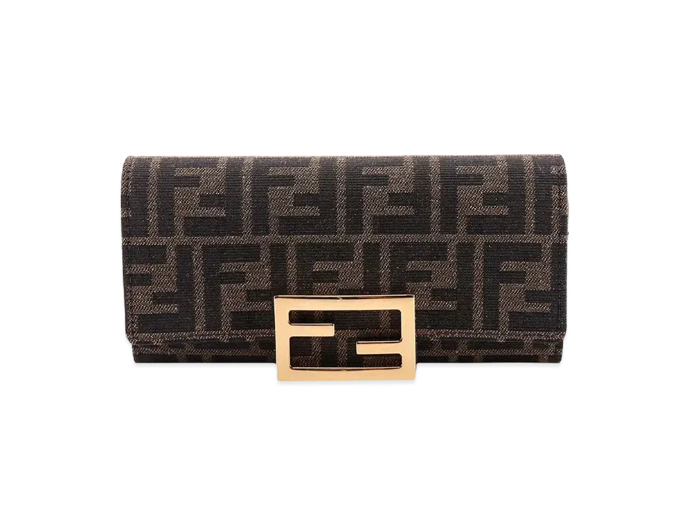 FENDI Continental Wallet Fabric "Brown"