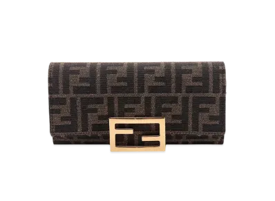 FENDI Continental Wallet Fabric "Brown"