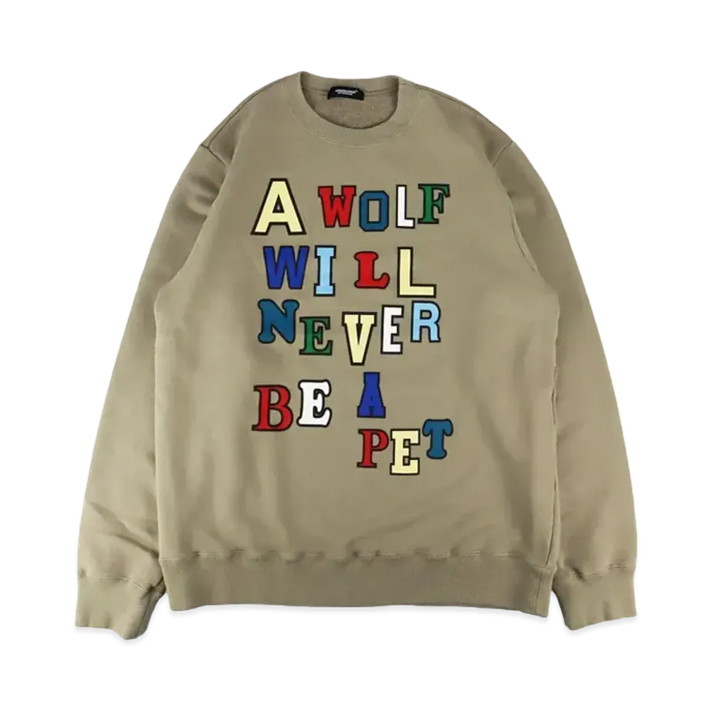 UNDERCOVER Sweat A Wolf Will Never Be A Pet "Beige"