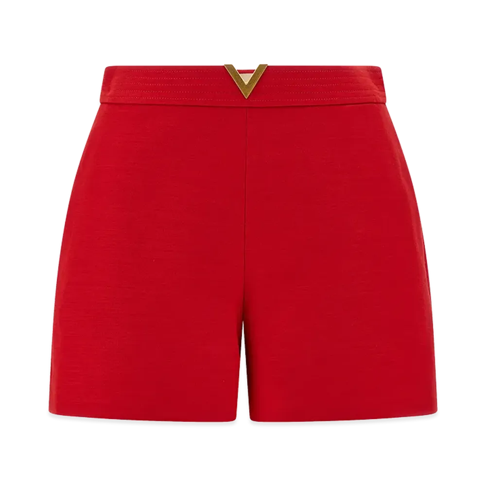 Valentino Garavani Women's Vgold Shorts "Red"